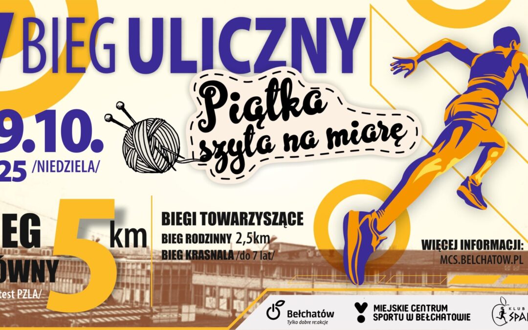 V Bieg Uliczny „Piątka szyta na miarę” – 19.10.2025 r. utrudnienia w ruchu